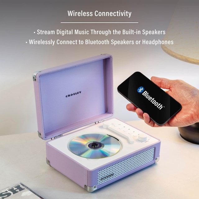 Crosley Cruiser CD Lavender Bluetooth CD Player - 5