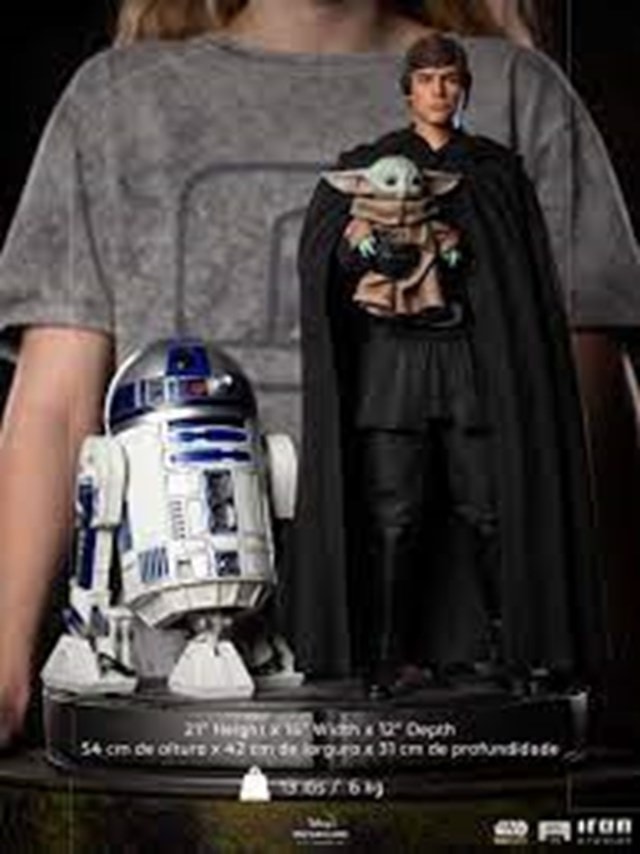 Luke Skywalker R2-D2 And Grogu Legacy Replica Mandalorian Iron Studios Figurine - 2