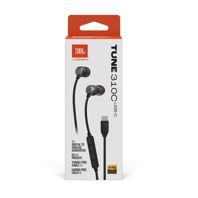 JBL Tune 310C Black USB-C Earphones - 8