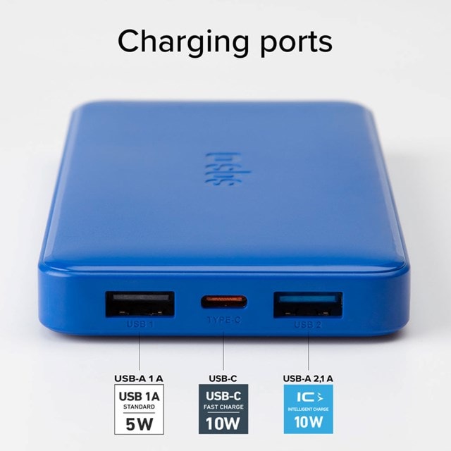 SBS 10W Light Blue 10000mAh Power Bank - 3