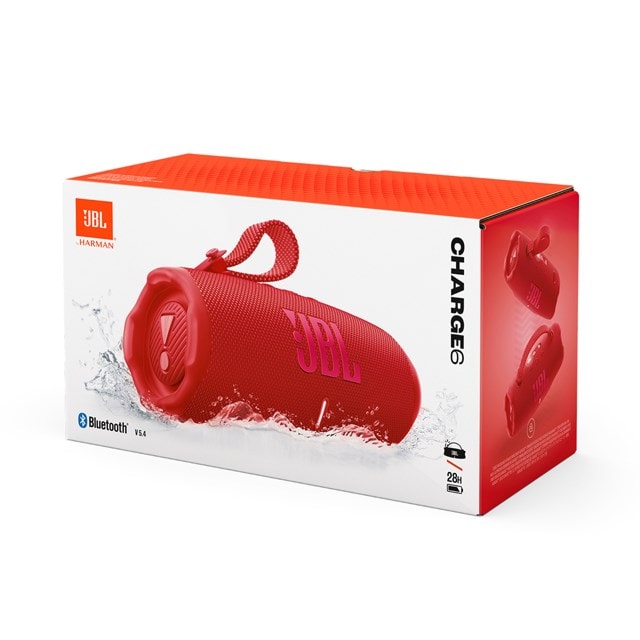 JBL Charge 6 Red Bluetooth Speaker - 8