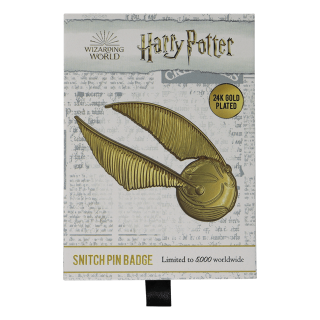 24K Gold Plated Oversized Snitch Harry Potter Pin Badge - 5