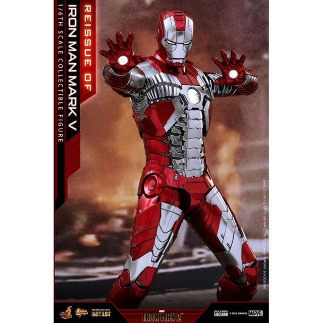 1:6 Iron Man Mark V - Mms Diecast Hot Toys Figurine - 4