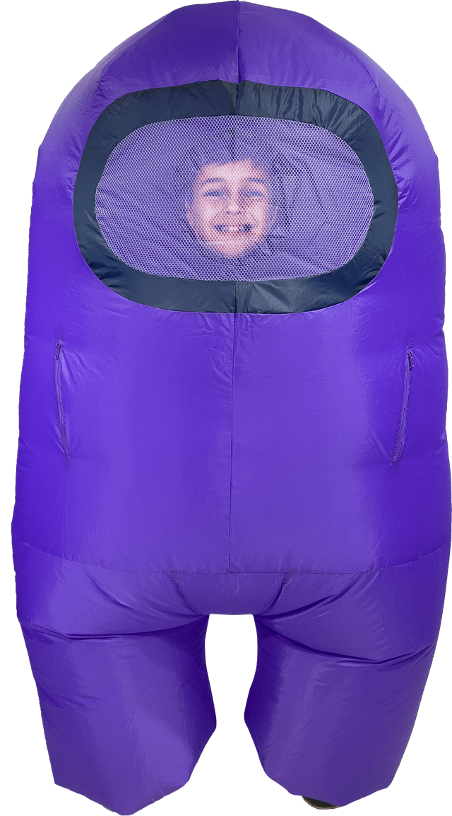 Among Us: Purple (Size 2 Kids) Official Inflatable Costume - 1