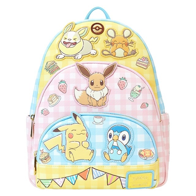 Cafe Pokemon Loungefly Triple Pocket Backpack - 1