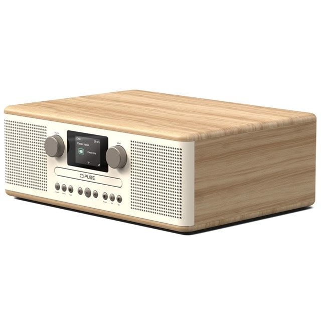 Pure Classic C-D6 Cotton White/Oak Bluetooth CD Player with DAB+/FM Radio - 2