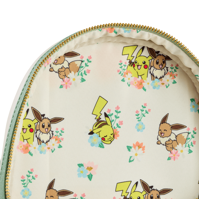 Pikachu & Eevee Floral Pokemon Loungefly Mini Backpack - 4