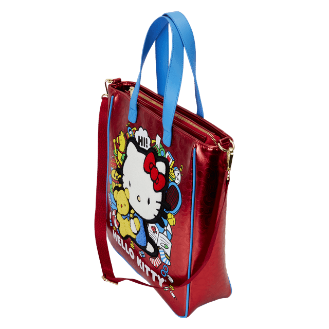 Metallic Tote Bag With Coin Bag Hello Kitty 50th Anniversary Loungefly - 3
