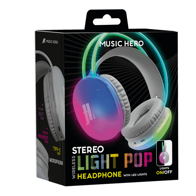 Music Hero Lightpop Led Bluetooth Headphones - 2