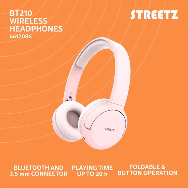 Streetz BT210 Pink Bluetooth Headphones - 8