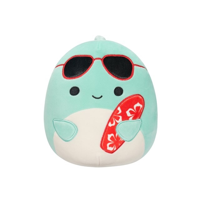 Perry Teal Dolphin With Sunglasses & Surfboard Original Squishmallows Plush - 1