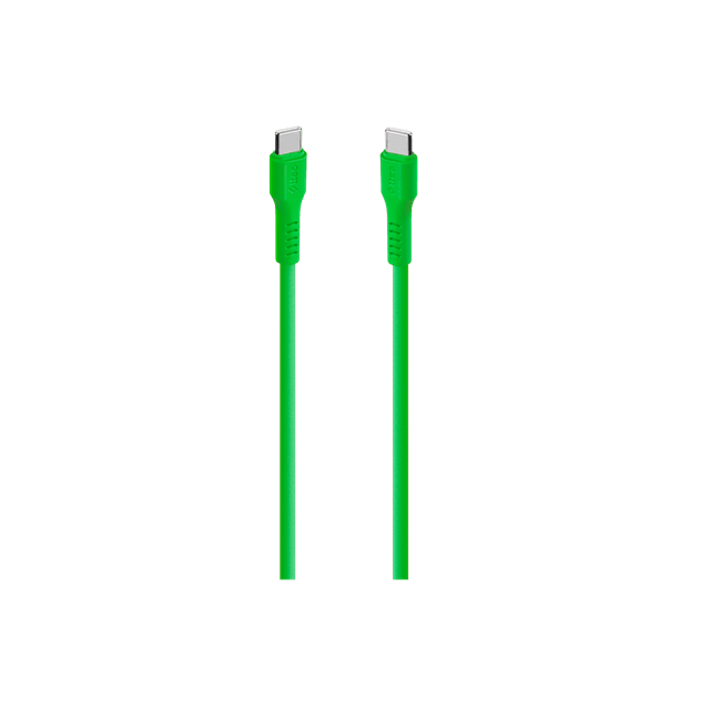 Ttec USB-C -USB-C Neon Green 60W Fast Charging/Data Cable - 2