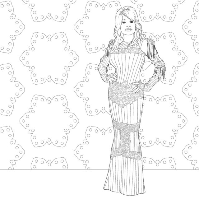Be a Diamond: Decades of Dolly Parton's Style (An Unofficial Coloring Book) - 4
