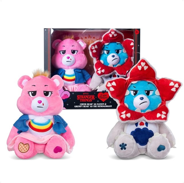 Cheer Bear As Eleven And Grumpy Bear As Demogorgon Stranger Things Care Bears Plush 2 Pack - 3