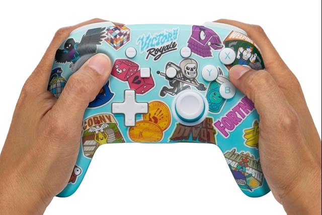 PowerA Enhanced Wireless Controller for Nintendo Switch - Fortnite Sticker Mania - 8