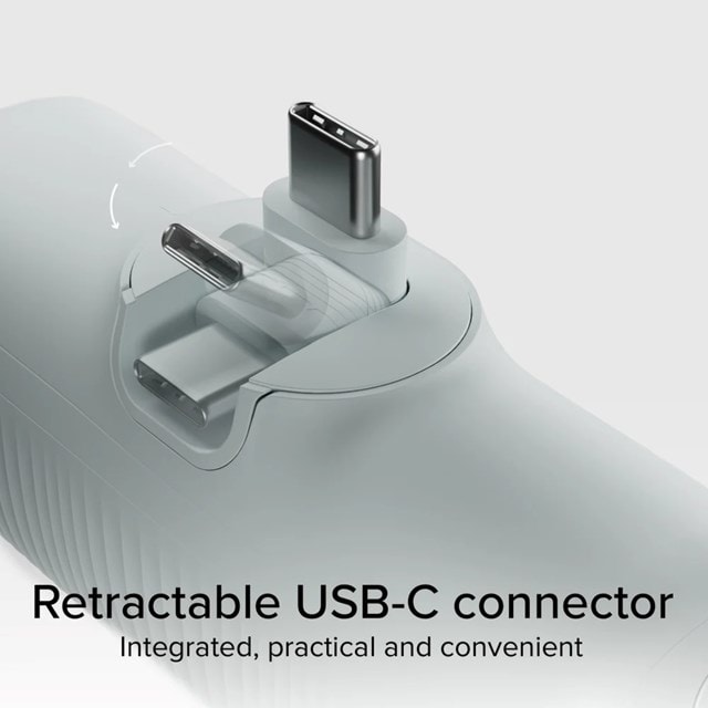 SBS Eco Range Light Blue 5000mAh Power Bank with Integrated USB-C Cable - 4