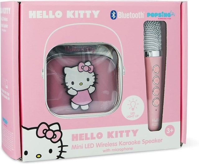 OTL Hello Kitty PopSing LED Light-Up Bluetooth Karaoke Speaker & Microphone - 8