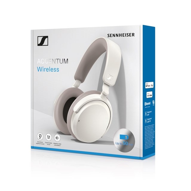 Sennheiser Accentum Plus White Active Noise cancelling Bluetooth Headphones - 8