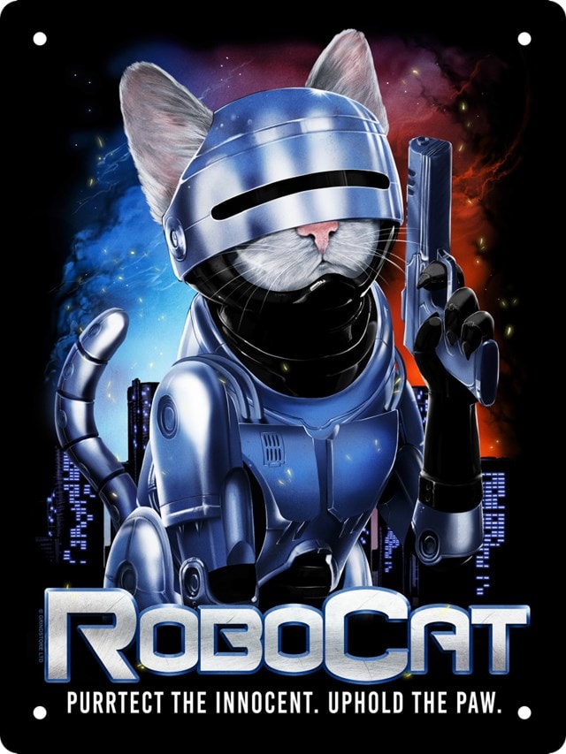 RoboCat Mini Tin Sign Horror Cats - 1