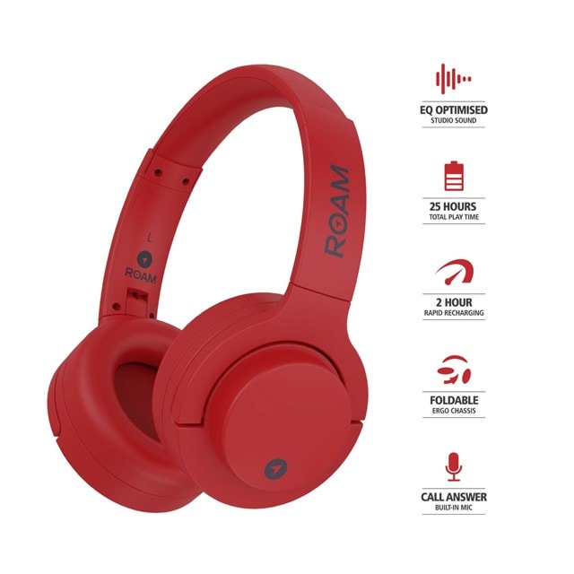 Roam Navigate Flame Red Bluetooth Sports Headphones - 7