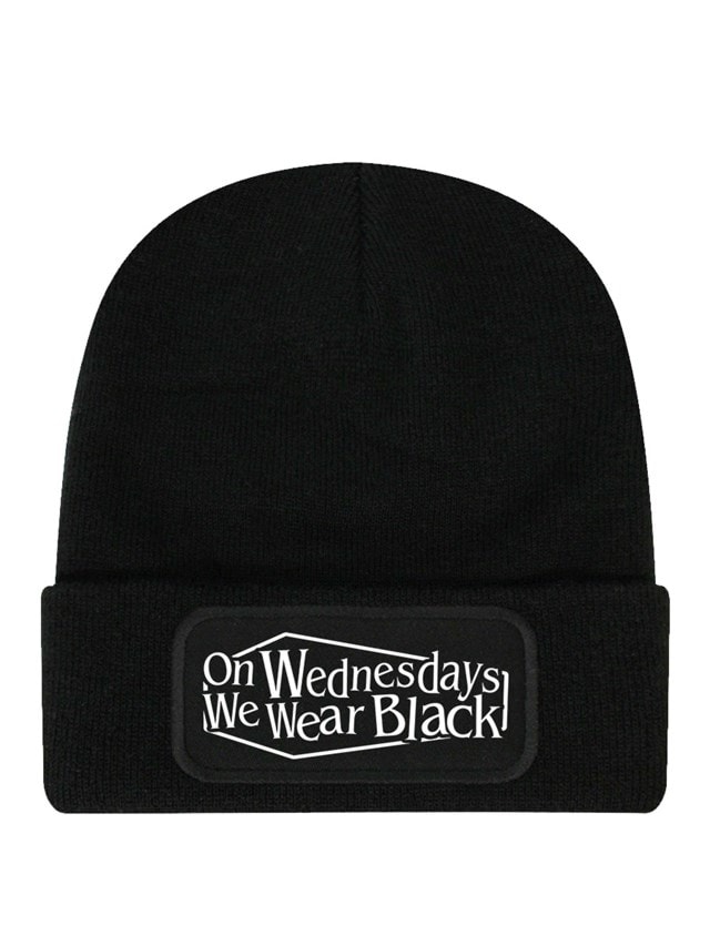 On Wednesdays We Wear Black Beanie - 1