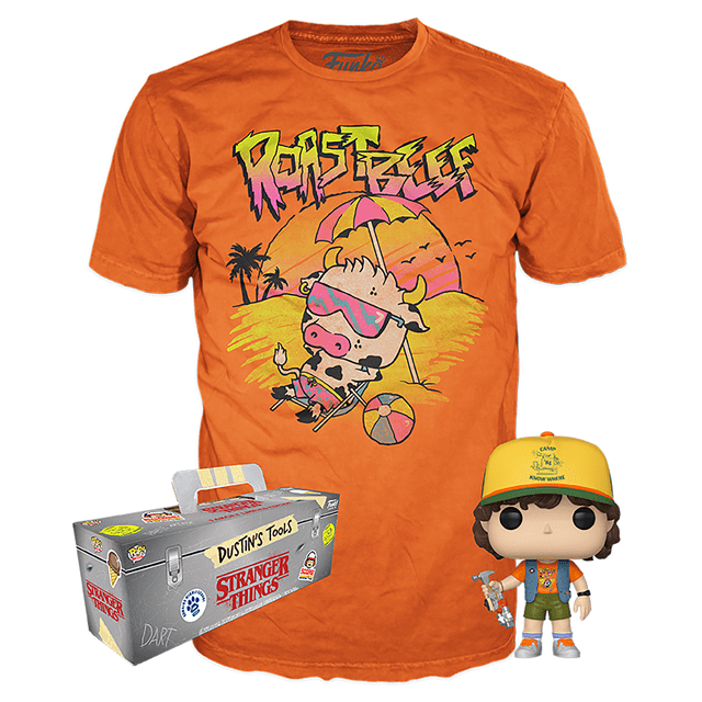 Stranger Things: Dustin with Roast Beef (828) Pop! Tee (hmv Exclusive) (Small) - 1