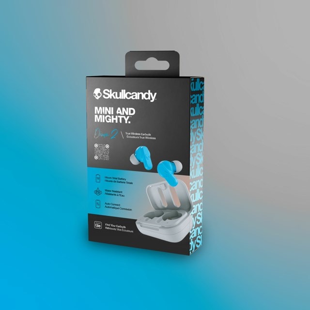Skullcandy Dime 2 Light Grey/Blue True Wireless Bluetooth Earphones - 6