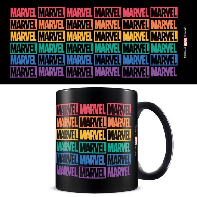 Logo Repeat Marvel Pride Black Mug - 1