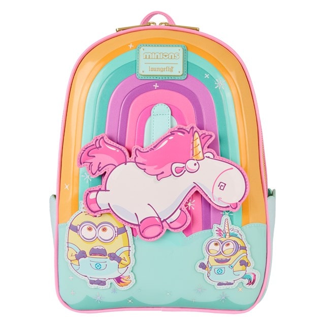 Fluffy Unicorn Minions Loungefly Mini Backpack - 2