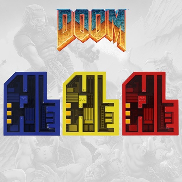 Doom 30th Anniversary Pixel Key Set Of 3 Collectible - 1