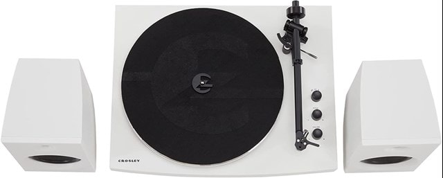 Crosley T150 White Turntable With Speakers - 2