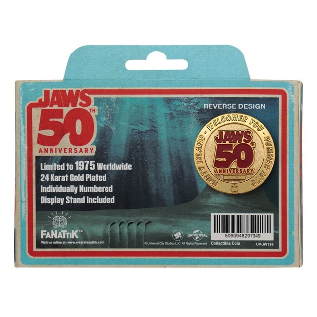Jaws 50th Anniversary 24K Gold Plated Presentation Coin - 7