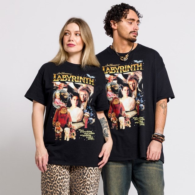 Labyrinth Retro Black Tee | HMV Store