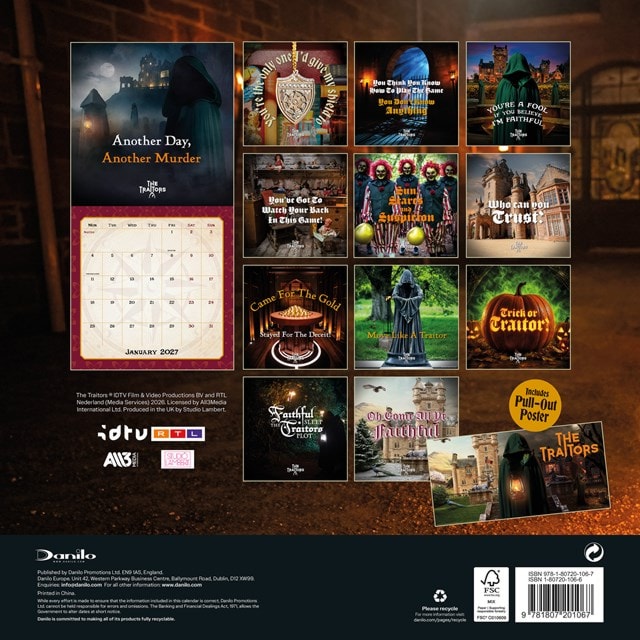 The Traitors 2027 Square Calendar - 2
