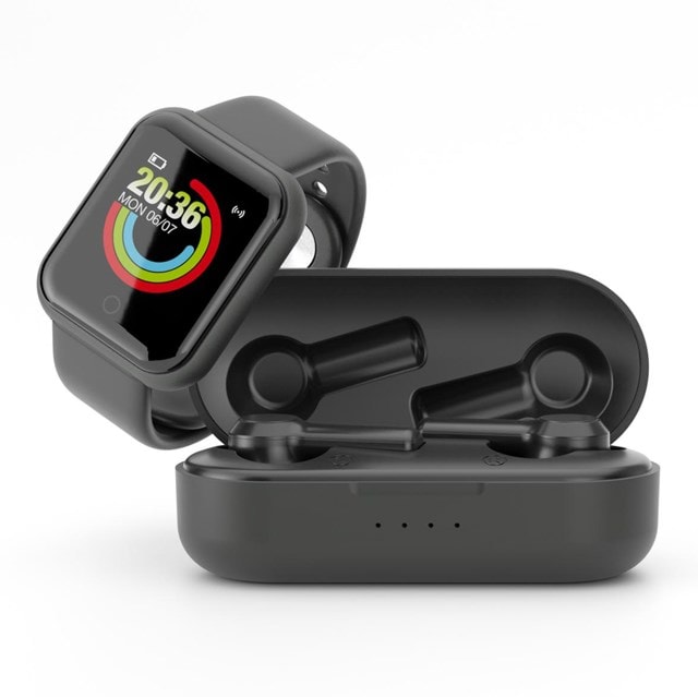Ledwood Urban Black Smartwatch & True Wireless Bluetooth Earphones - 7