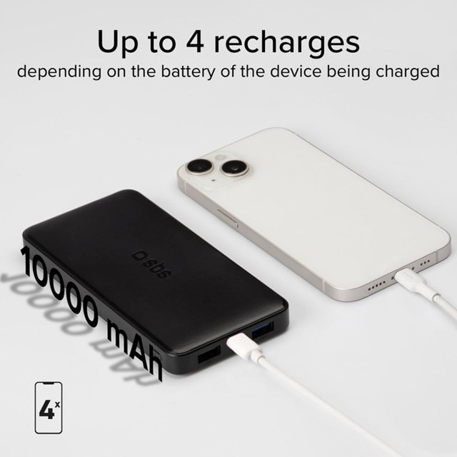 SBS 10W Black 10000mAh Power Bank - 5