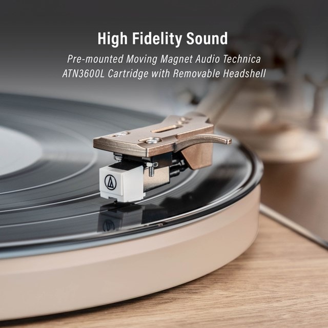 Crosley E100 Natural/Light Wood Turntable - 6