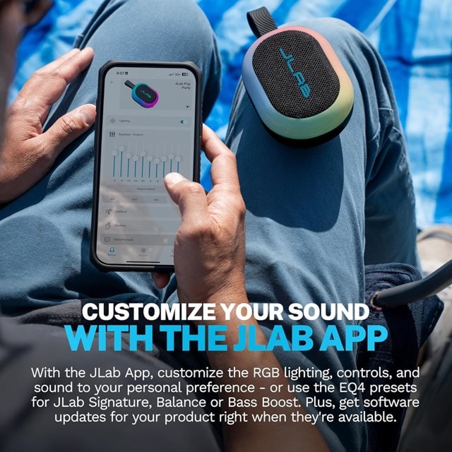 JLab Pop Party Black Bluetooth Speaker - 6