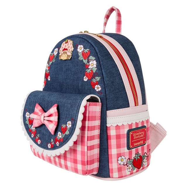 Strawberry Shortcake Faux Denim Loungefly Mini Backpack - 2