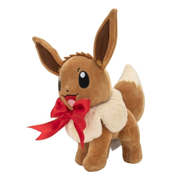 Seasonal Holiday Eevee With Bow Pokemon Plush - 2