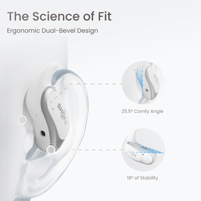 Shokz OpenFit Air White Open Ear True Wireless Bluetooth Earphones - 4