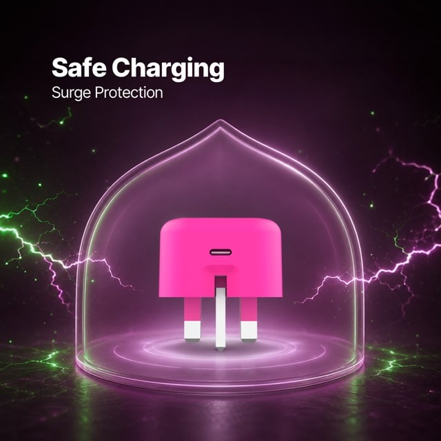 Ttec SmartCharger Pro Neon Pink 20W Wall Plug and USB-C Cable Pack - 4
