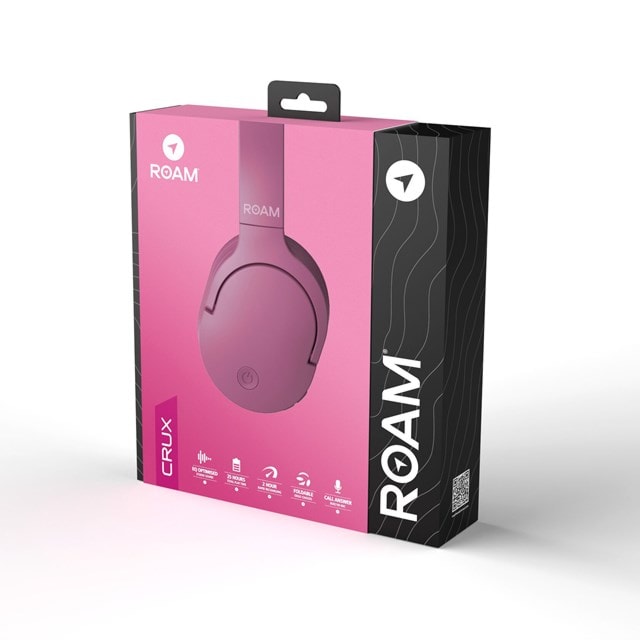 Roam Crux Crocus Pink Bluetooth Over Ear Headphones - 8