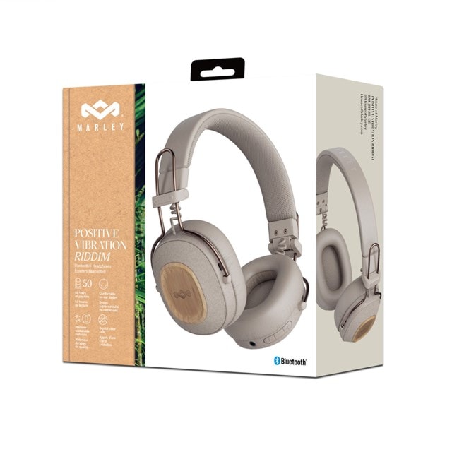 House Of Marley Positive Vibration Riddim Cream Bluetooh Headphones - 8