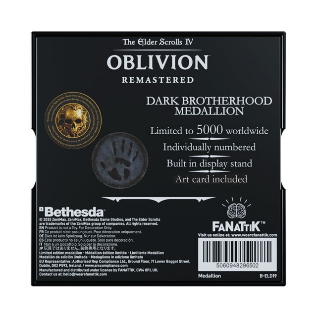 Elder Scrolls IV Oblivion Dark Brotherhood Medallion - 4