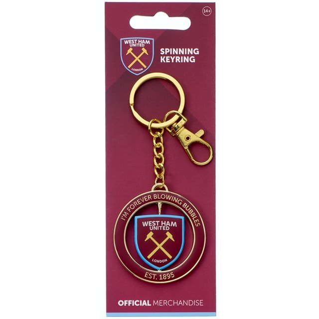 West Ham FC Spinning Logo Keyring - 2