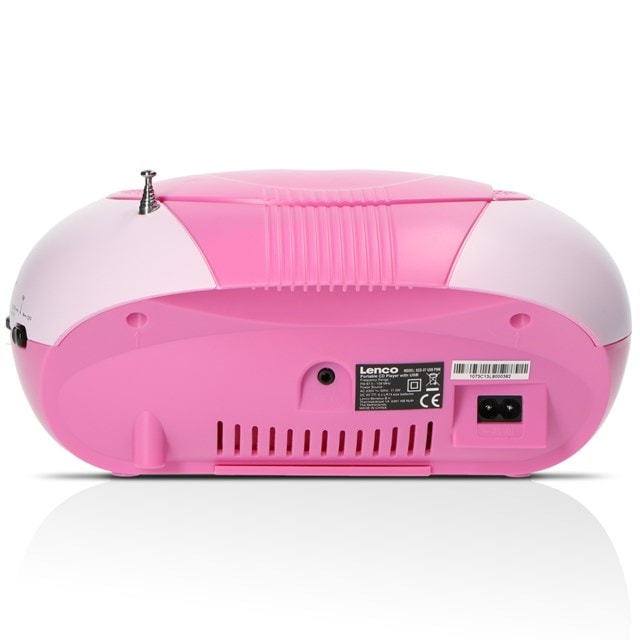 Lenco SCD-37 USB Pink CD Player with FM Radio - 6
