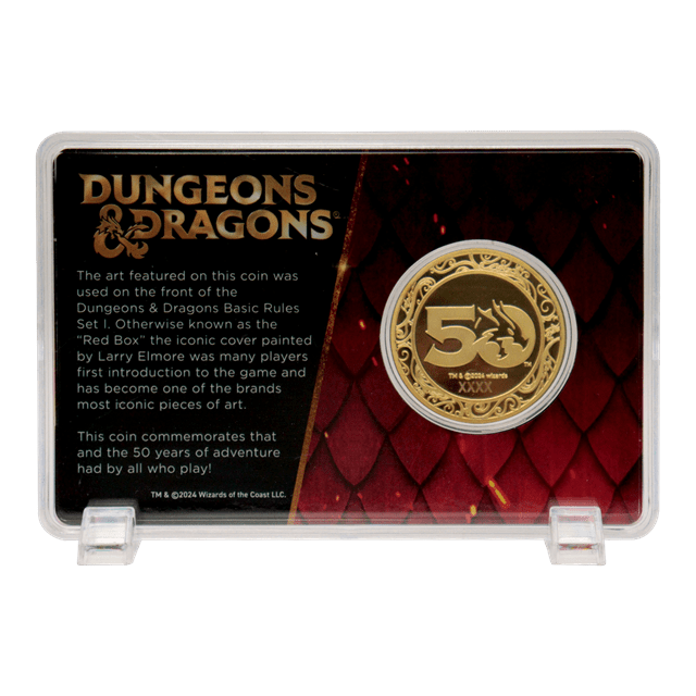 Dungeons & Dragons 50th Anniversary With Colour Print Gold Coin - 1