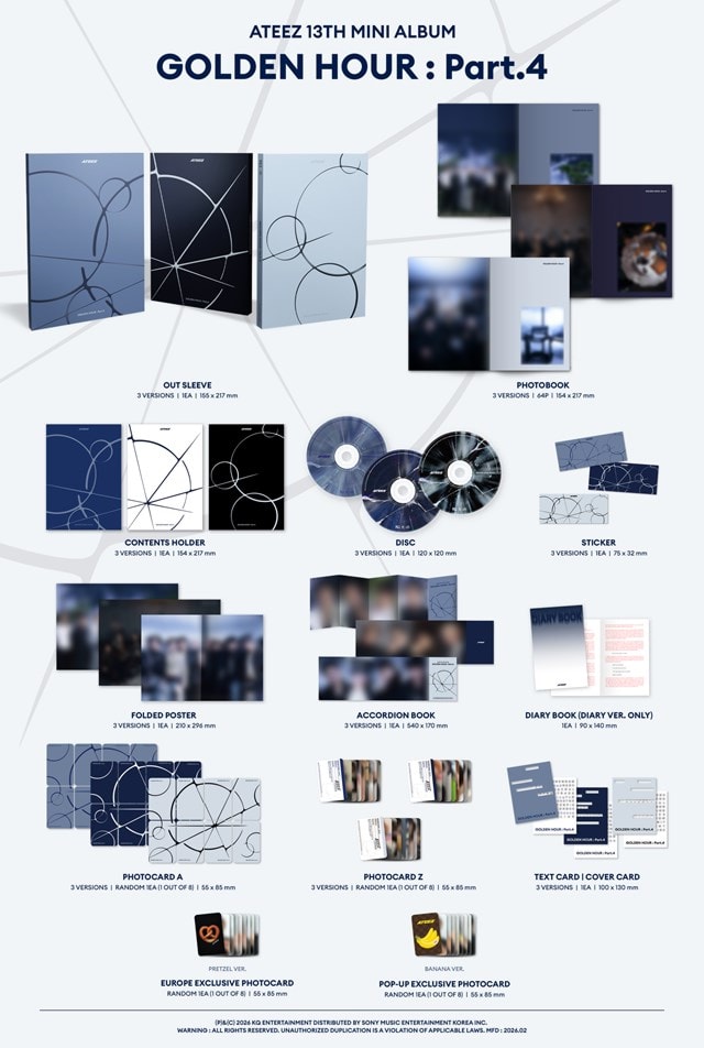 GOLDEN HOUR : Part.4 - Europe POP-UP Exclusive (A ver.)/(DIARY ver.)/(Z ver.) - 2