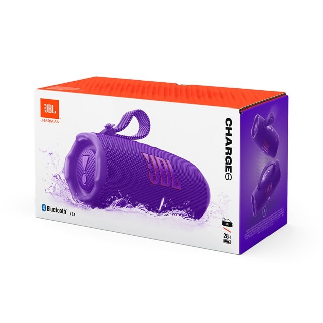 JBL Charge 6 Purple Bluetooth Speaker - 8